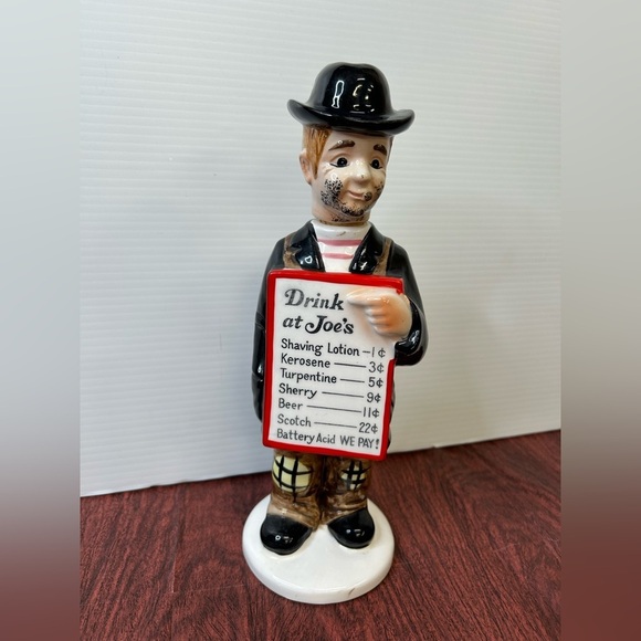 Vintage Ceramic  Drink at Joe's Liquor Decanter Bottle - Picture 1 of 8